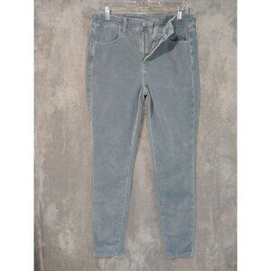 American Eagle Jeans Womens 10 Long Blue Corduroy Stretch High Rise Jegging